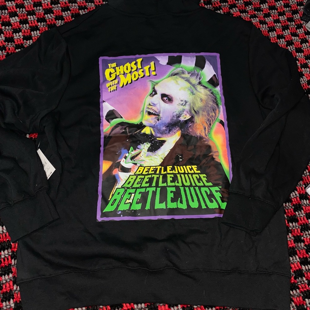Black Beetlejuice Graphic Hoodie 2XL
